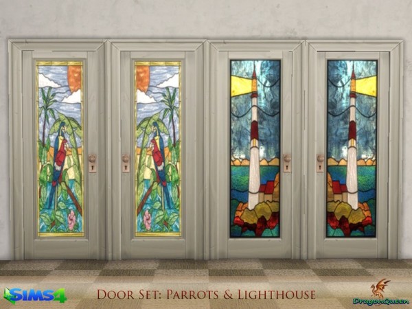  The Sims Resource: Door Set: Parrots & Lighthouse by DragonQueen