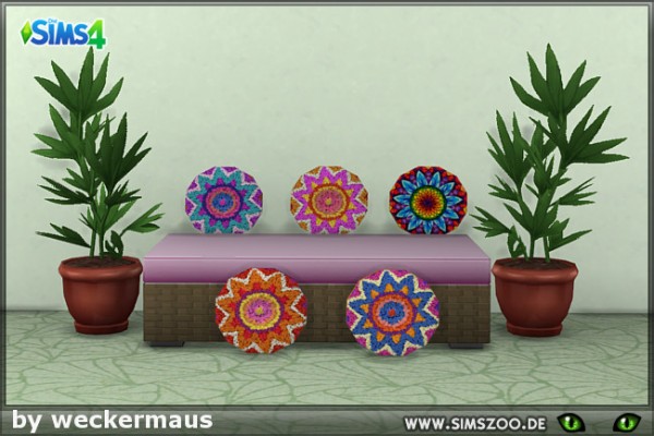 Blackys Sims 4 Zoo Round Pillows By Weckermaus • Sims 4 Downloads