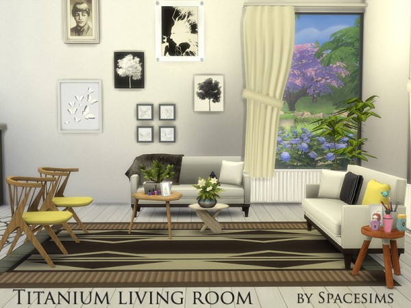  The Sims Resource: Titanium livingroom by spacesims