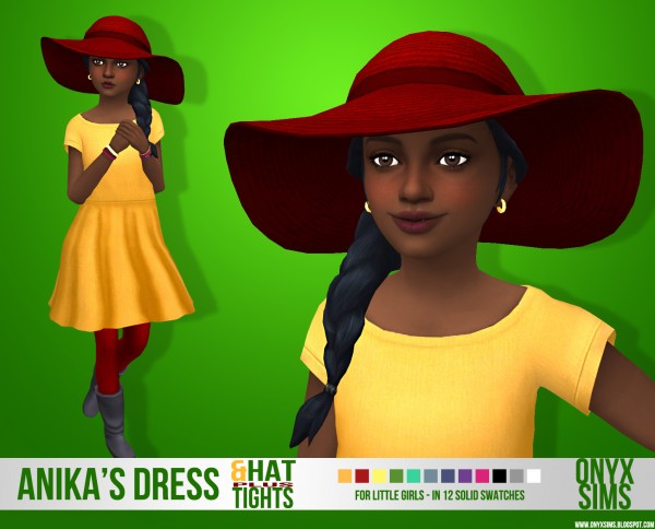  Onyx Sims: Anika dress, hat and tights
