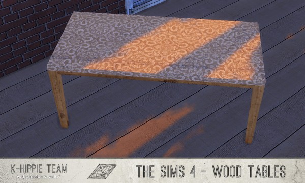  Simsworkshop: 7 Simple All Wood Tables  by k hippie
