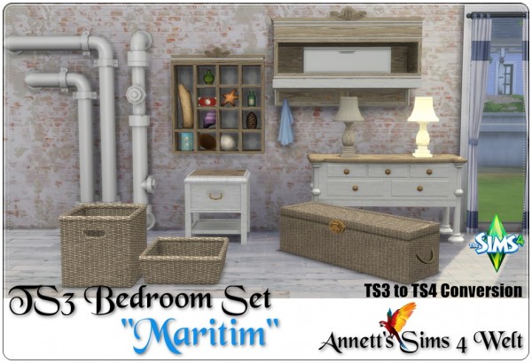  Annett`s Sims 4 Welt: Bedroom Set Maritim