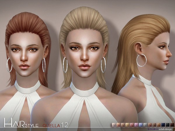  The Sims Resource: Quella 12 hair by S Club
