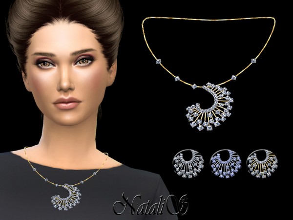  The Sims Resource: Winter crystals necklace by NataliS