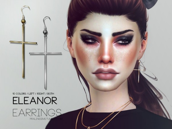  The Sims Resource: Eleanor Earrings by Pralinesims