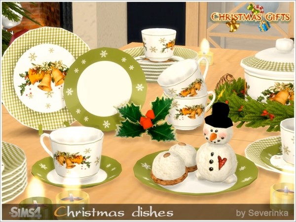  The Sims Resource: Christmas Dishes by Severinka