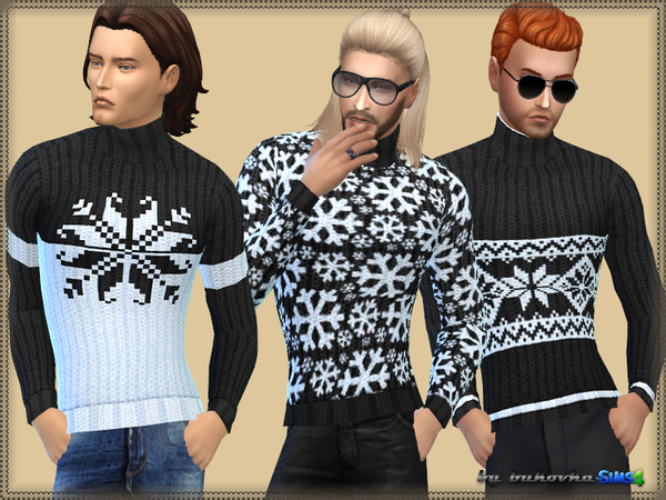  The Sims Resource: Snowflake Sweater by bukovka