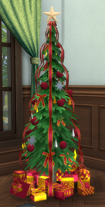  Simsworkshop: Skinny Christmas Tree by BigUglyHag