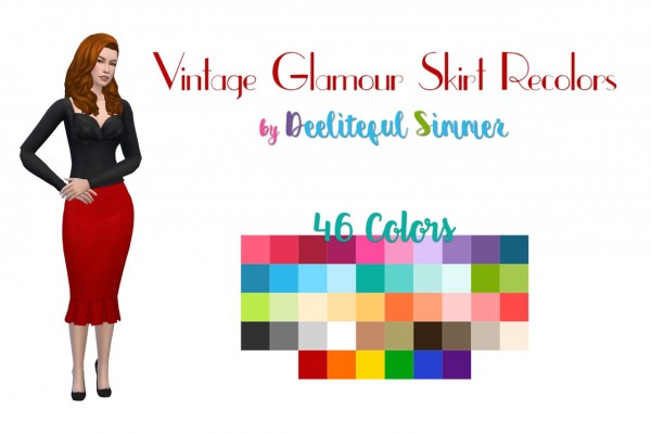  Deelitefulsimmer: Vintage glamour skirt recolor