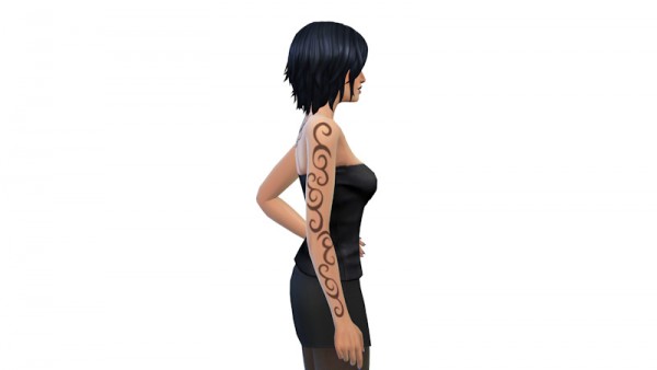  La Luna Rossa Sims: Just Lines on the Arm Tattoo