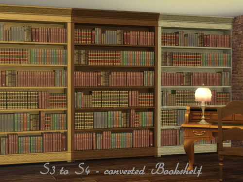  Chillis Sims: Bookshelf converted from TS3 to TS4