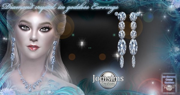  Jom Sims Creations: Goddess of diamond ice earrings