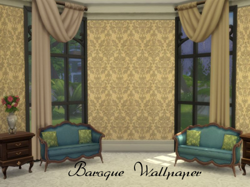  Chillis Sims: Baroque Wallpaper