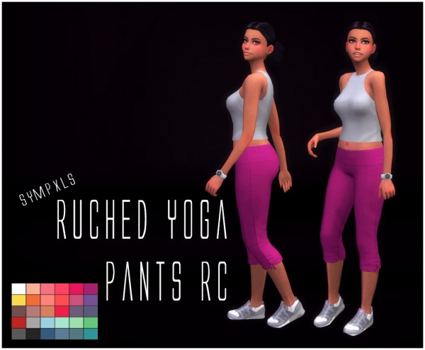  Simsworkshop: Ruched Yoga Pants RC by Sympxls