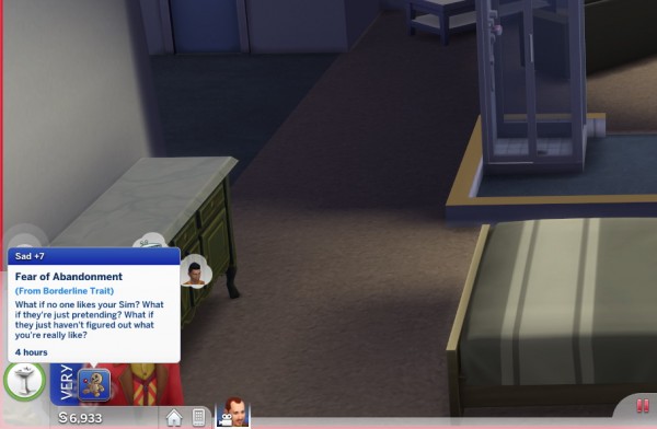  Mod The Sims: Borderline Personality Disorder Custom Trait by miceylulu