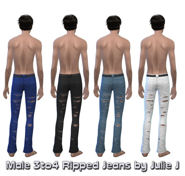  Simsworkshop: Ripped jeans by JulieJ