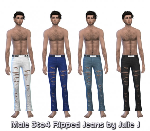  Simsworkshop: Ripped jeans by JulieJ