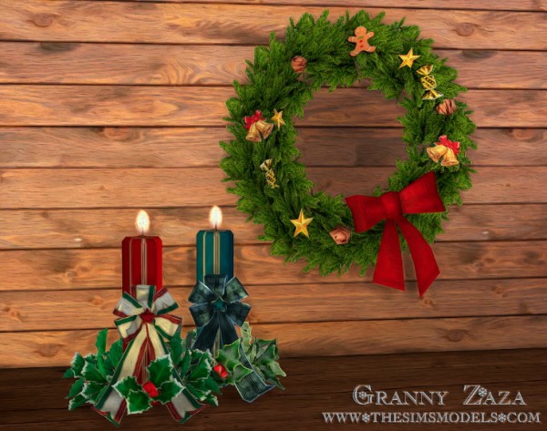  The Sims Models: Christmas candles by Granny Zaza