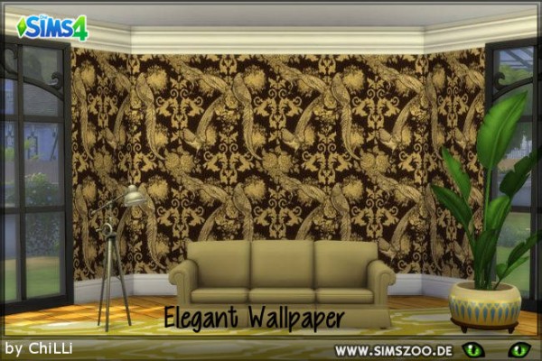  Blackys Sims 4 Zoo: Elegant Wallpaper by ChiLLi