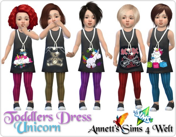  Annett`s Sims 4 Welt: Toddlers Dress Unicorn