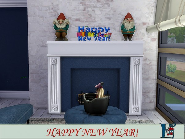  The Sims Resource: Happy new Year wall set by evi