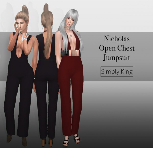  Simply King: Nicholas Open Chest Jumpsuit