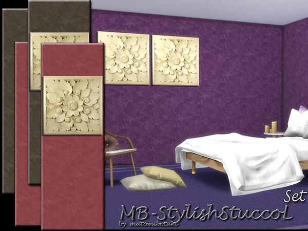  The Sims Resource: Stylish StuccoL Set by matomibotaki