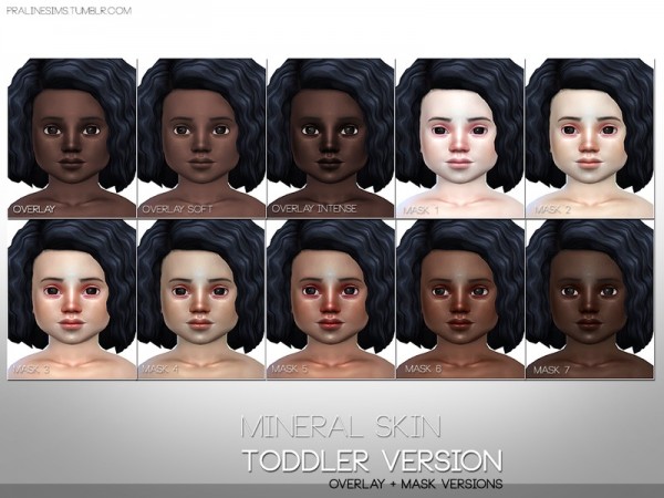  The Sims Resource: Mineral Skin toddler version by Pralinesims