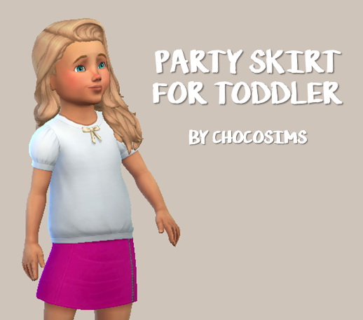  Choco Sims: Party skirt for toddlers