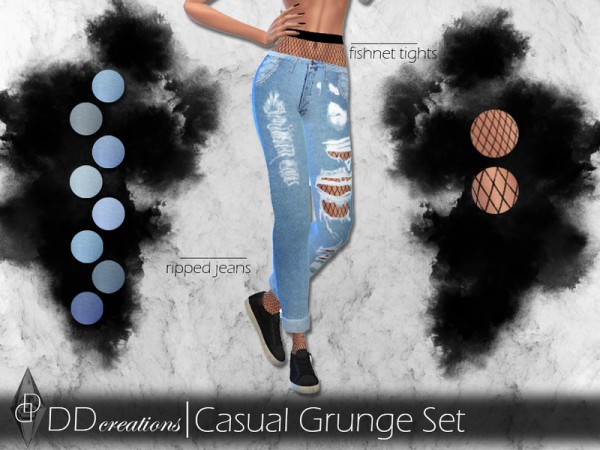  The Sims Resource: Casual Grunge Set by ddcreations