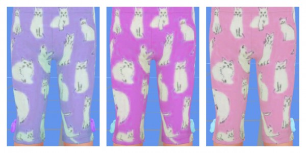  Sunshine & Roses Custom Content: Toddler Girl’s Capri Legging Recolors  Pastel Cats