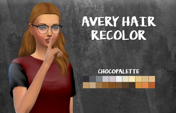  Choco Sims: Amery hair recolor