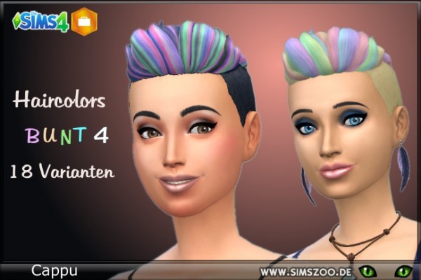  Blackys Sims 4 Zoo: HairColor Bunt4 by Cappu