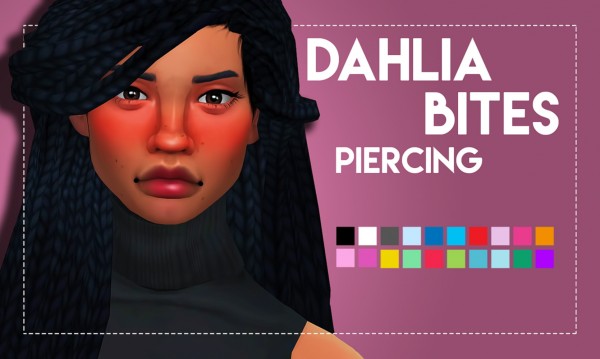  Simsworkshop: Dahlia Bites Piercing by Weepingsimmer