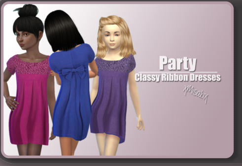  Xmisakix sims: Classy Ribbon Dresses