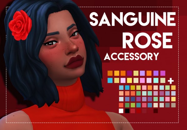  Simsworkshop: Sanguine Rose Accessory by Weepingsimmer
