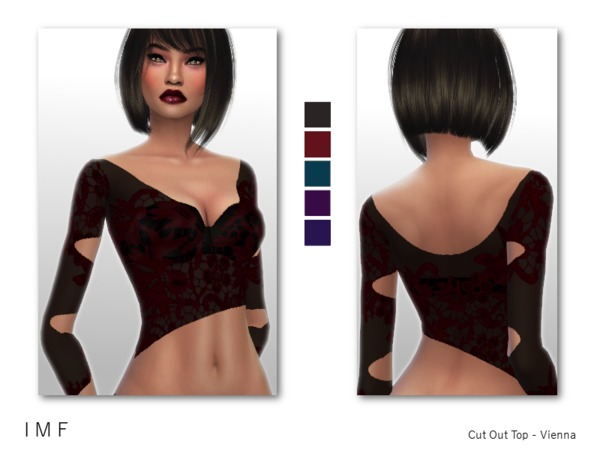  The Sims Resource: Cut Out Top   Vienna by IzzieMcFire