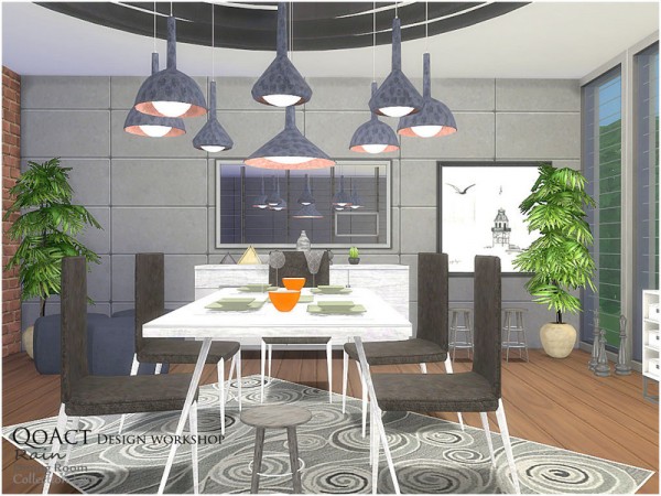  The Sims Resource: Rain Dining Room by QoAct