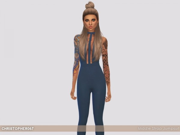  The Sims Resource: Middle Strap Jumpsuit by Christopher067