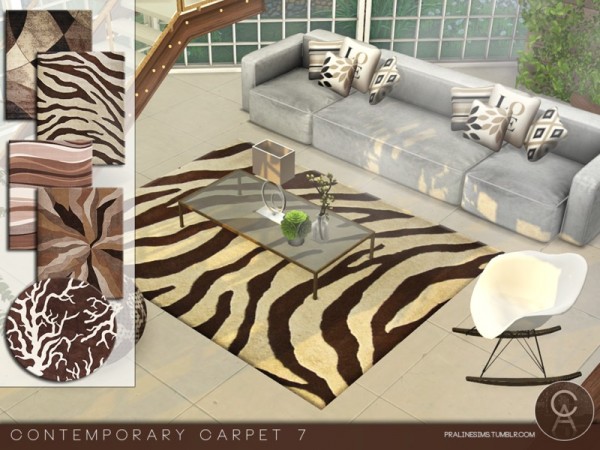  The Sims Resource: Contemporary Carpets 7 by Pralinesims