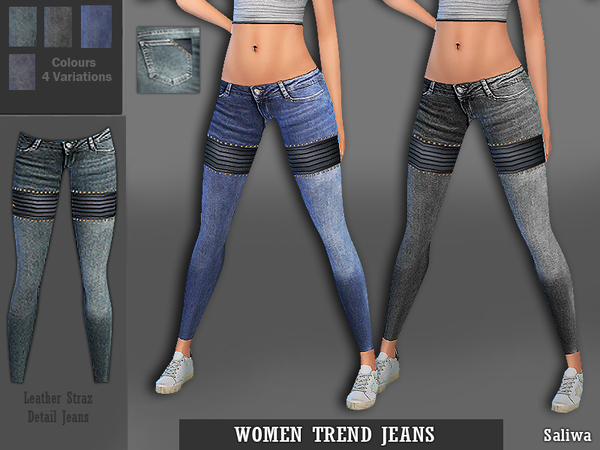  The Sims Resource: Women Trend Jeans by Saliwa