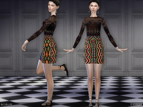  The Sims Resource: Dahlia dress by Bobur