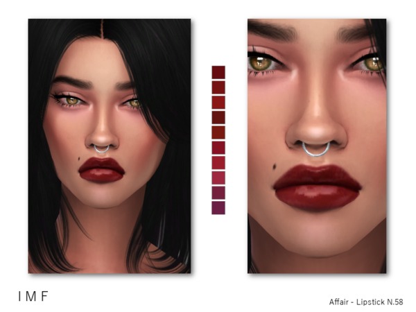  The Sims Resource: Affair Lipstick N.58 by IzzieMcFire