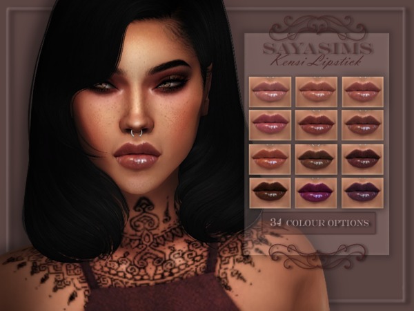  The Sims Resource: Kensi Lipstick by SayaSims