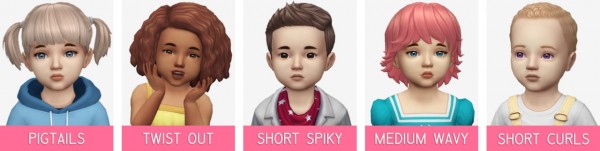  Aveira Sims 4: Basegame Toddler Hairs   Recolor
