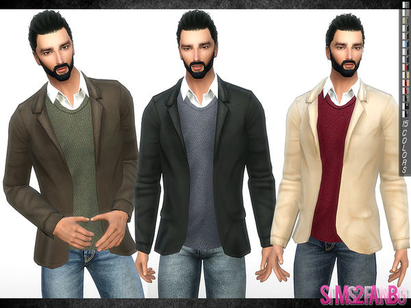  The Sims Resource: 297   Shirt With Coat by sims2fanbg