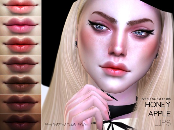 The Sims Resource: Honey Apple Lips N101 by Pralinesims