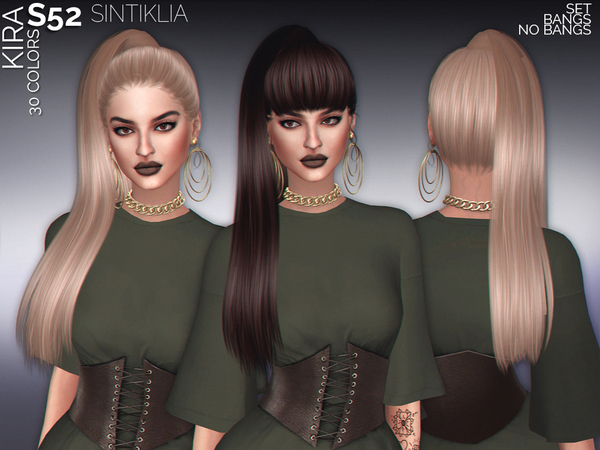  The Sims Resource: Sintiklia   Hair set s52 Kira