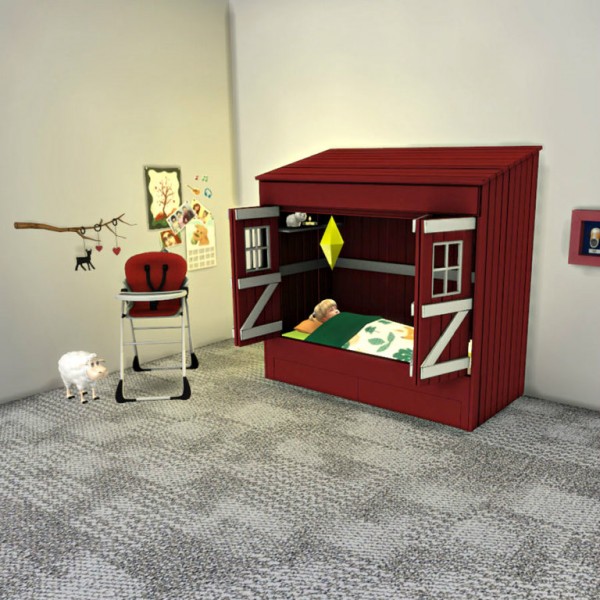  Leo 4 Sims: Toddler House Bed
