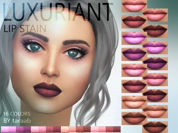  The Sims Resource: Luxuriant Lip Stain by taraab